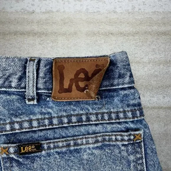 Vintage 90s Lee MR Jeans 38x30 Relaxed Fit Light Wash Union Made in USA - Picture 4 of 6